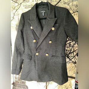 NWOT ellen tracy blazer ellen tracy nordstrom black tweed gold buttons